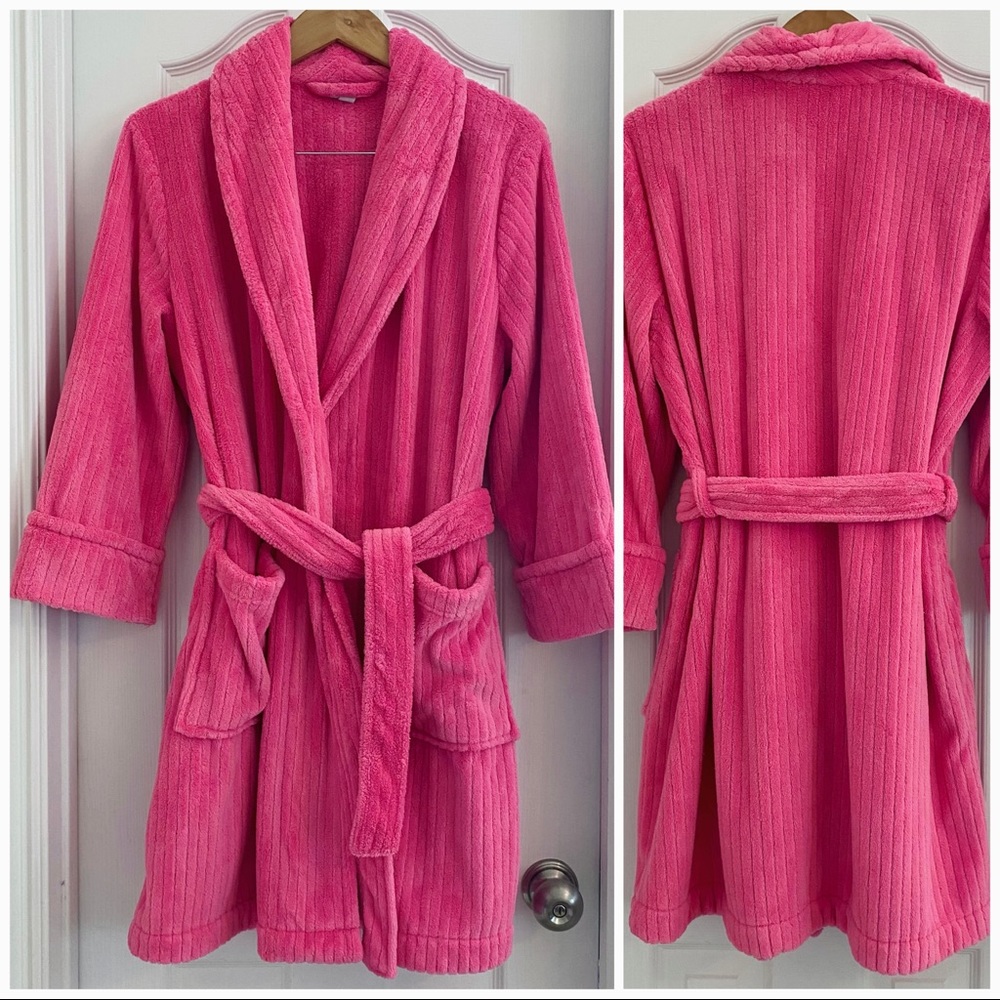 Charters Club Intimates Pink Robe Tie Soft Warm Women Size Medium